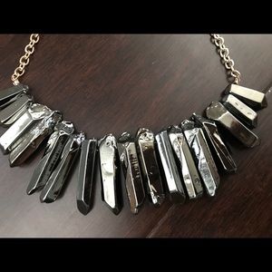 Unique silver and gold statement necklace